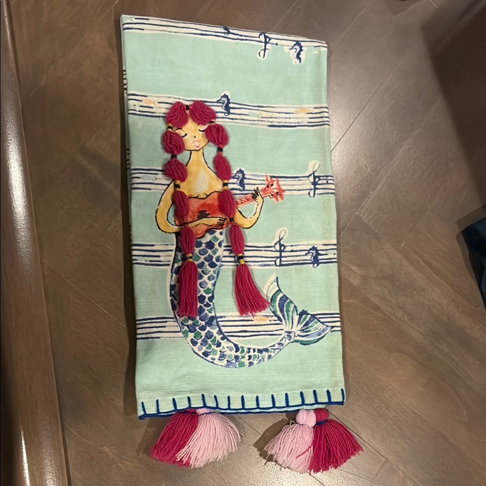 Mermaid Music Kitchen Towel - Multicolor